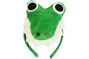 FRECI Animal Headband Plush Party Headpiece Hair Hoop Party Cosplay Costume Props - Crocodile