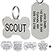 GoTags Stainless Steel Pet ID Tags, Personalized Dog Tags and Cat Tags, up to 8 Lines of Custom Text, Engraved on Both Sides, in Bone, Round, Heart, Bowtie and More (Rectangle, Regular (Pack of 1))