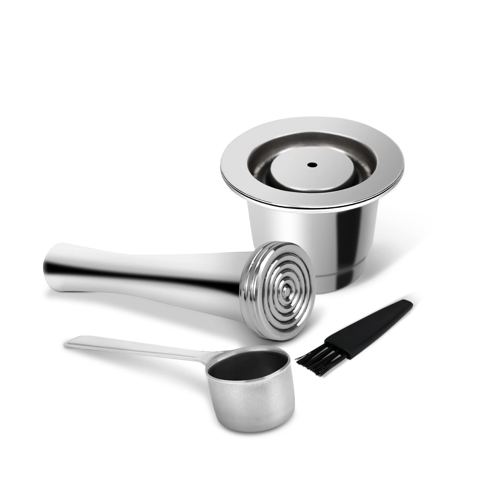 Photo 1 of LIHONG Reusable Coffee Pods, Stainless Steel Reusable Espresso Capsules Compatible with Nespresso Original Line (1 pack)