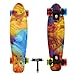 Skatro Mini Cruiser Skateboard. 22x6inch Retro Style Plastic Board Comes Complete