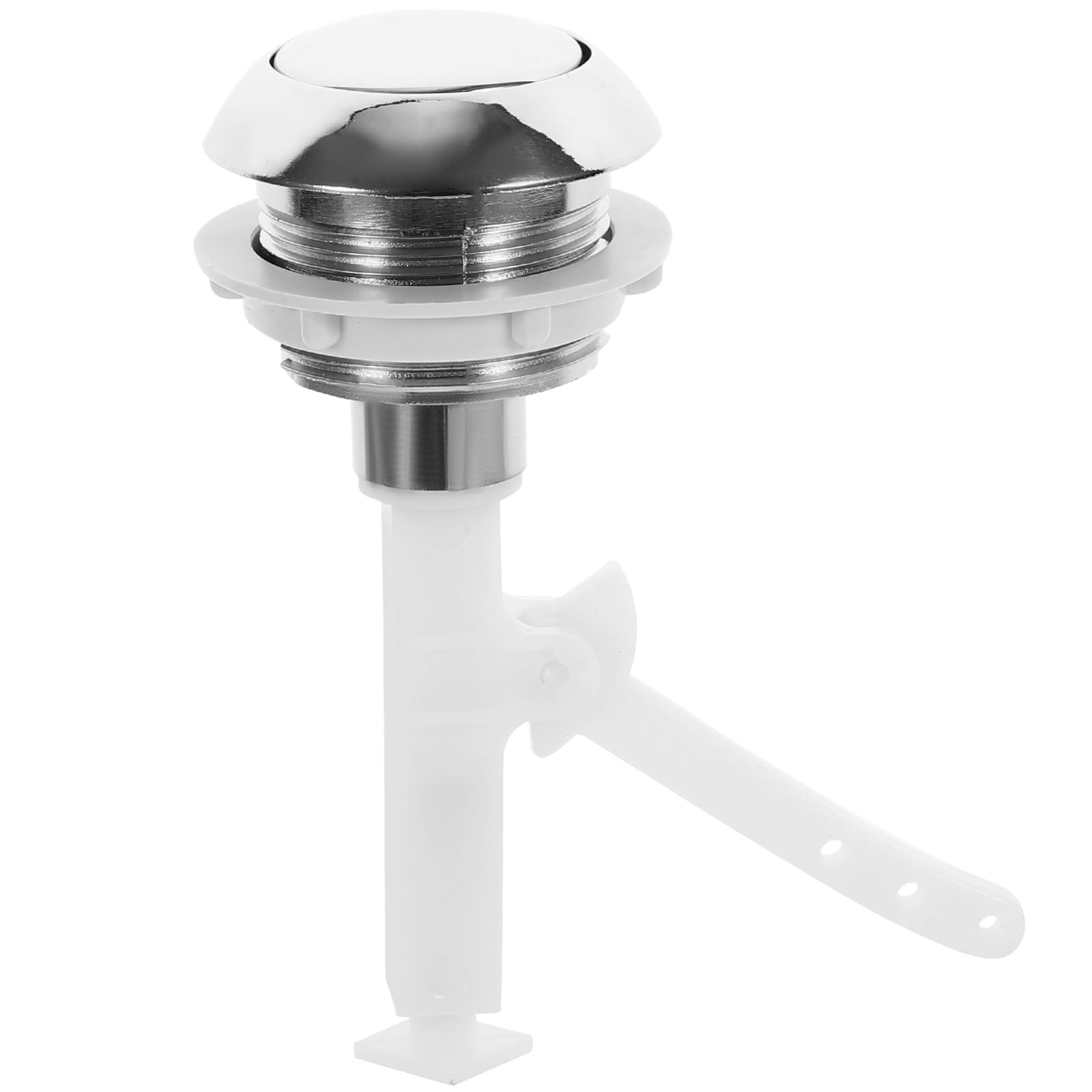 LALADEFIEE 1pc Toilet Tank Button Durable Abs Single Push Flush Button for Closestools Easy to Install Cistern Flush Replacement for Home and Office Use