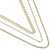 Fettero Dainty Gold Layered Choker Necklace Chain Handmade Beads 14K Gold Fill Boho Three Layer Choker