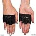 Fit Four The Gripper Glove Callus Guard Fitness Gloves for WODs, Weightlifting & Cross Training Athletes - Enhanced Silicone Grip Palm (Black, Large)