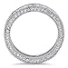 Metal Factory 925 Sterling Silver Cubic Zirconia CZ Vintage Milgrain Eternity Band Ring