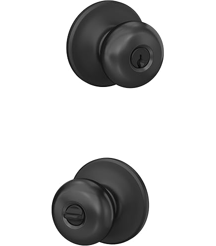 Schlage F51A PLY 622 Plymouth Door Knob, Keyed Entry Lock, Matte