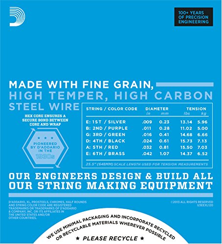 D'Addario EXL120+ Nickel Wound Electric Guitar Strings, Super Light Plus, 9.5-44