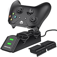 Xbox One Controller Charger 2 X 800mAh Rechargeable Battery Packs for Xbox One/S/One X/Xbox Elite Controller Charging Station Xbox Dual Remote Charge Dock by BEBONCOOL