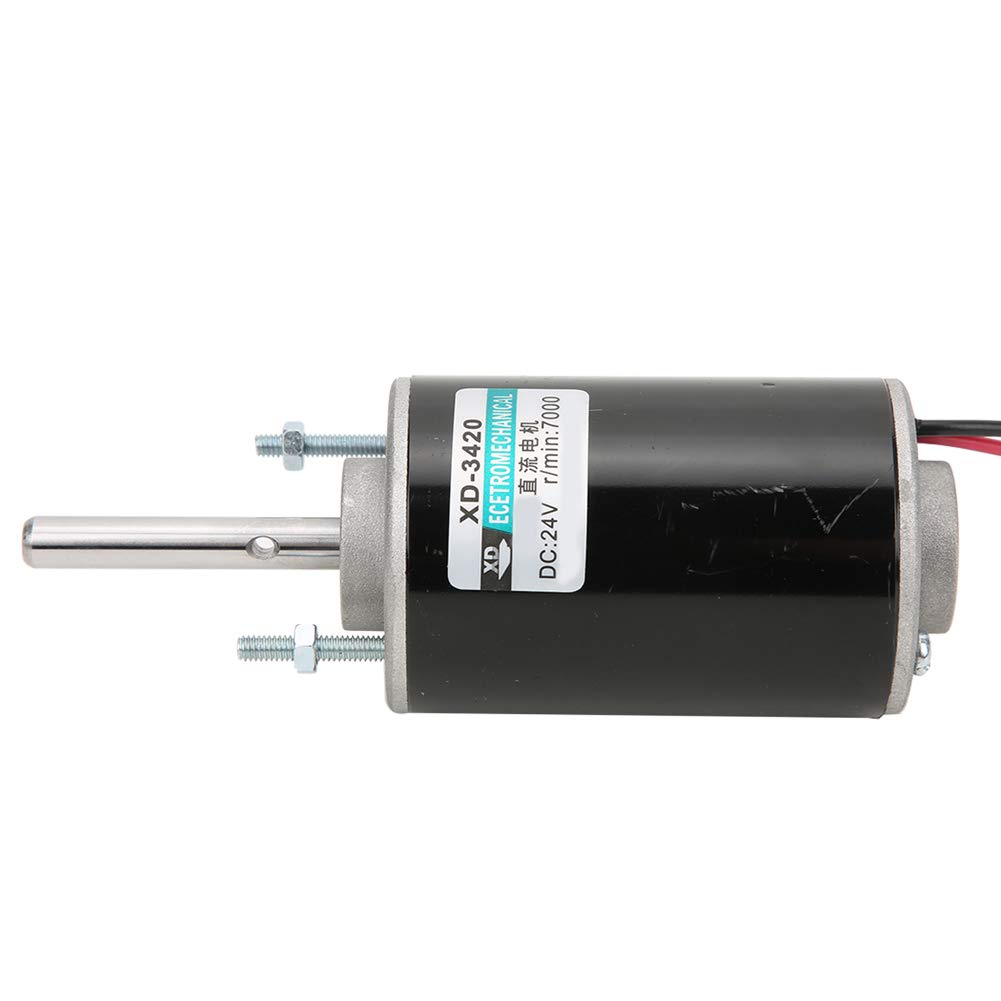 DC Electric Motor, 12/24V 30W High Speed Permanent Magnet Motor for DIY Generator, Small Cutting Bench and Grinding Machine, 3000/6000rpm (6000 RPM(24V))
