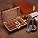 Woodronic Handmade Travel Cigar Humidor Spanish Cedar Lining for 10 to 20 Counts, Desktop Cigar Box with Humidifier, Bubinga Finish