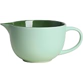 Gaolinci Simple Solid Color Kitchen Ceramic Mixing Bowl, 1 Quart Large Bowl, with Pouring Spout and Handle