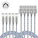 MFi Certified Lightning Cable,iPhone Charger 5 Pack(3/3/6/6/10FT)Extra Long Nylon Braided USB Charging&Syncing Cord Compatible with iPhone Xs/XR/XS Max/X/7/7Plus/8/8Plus/6S/6SPlus/5se/5s/5(White+Gray)