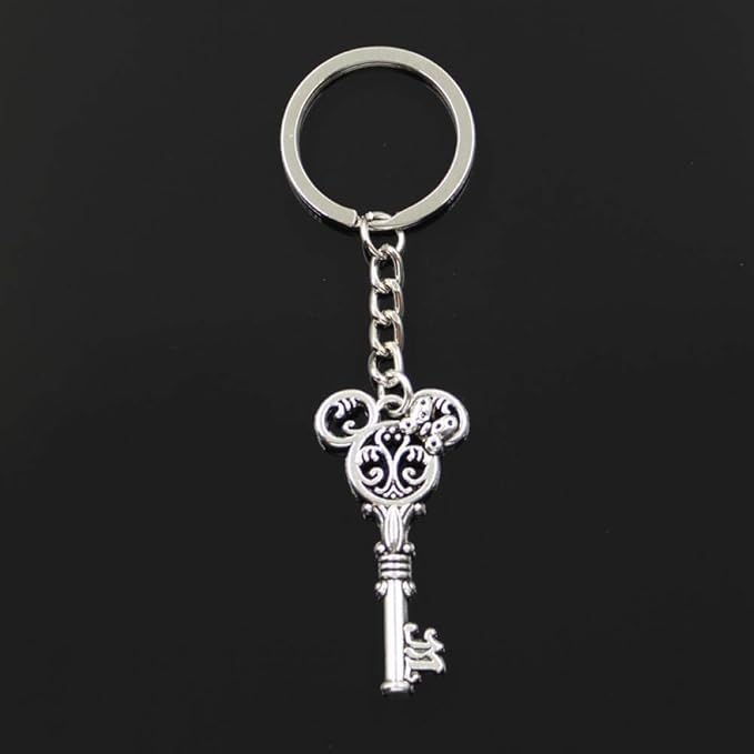 Key Rings Metal Keychain 30 mm Antique Jewelry Pendant for Vintage