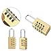 Combination Lock, Padlock, Digit Padlock for Luggage/Gym/Office/ School/Home (Brass01)