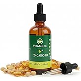 WALARA Vitamin E Oil 100% Pure 240,000 IU (4oz) | Natural, Non-GMO, for Skin, Hair, Premium Vitamin E Oil is 100% Pure & Natural