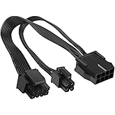 OwlTree 2 Pack EPS12V CPU 8 Pin Female to CPU ATX 8 Pin and ATX 4 Pin Male Power Supply Extension Cable EPS 12V for Motherboa