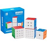 HELLOCUBE WCA 2-5 Speed Cube Set 2x2 3x3 4x4 5x5 Stickerless Magic Cube | Smooth Turning, Competition-Ready, Brain Teaser Puzzle Collection Gift Box