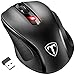 [Updated Version] Wireless Mouse, Pictek 2.4G USB Wireless Mice Optical PC Laptop Computer Cordless Mouse, Nano Receiver, 6 Buttons, 2400 DPI for Windows Mac Macbook Linux - Super Energy Saving, Black