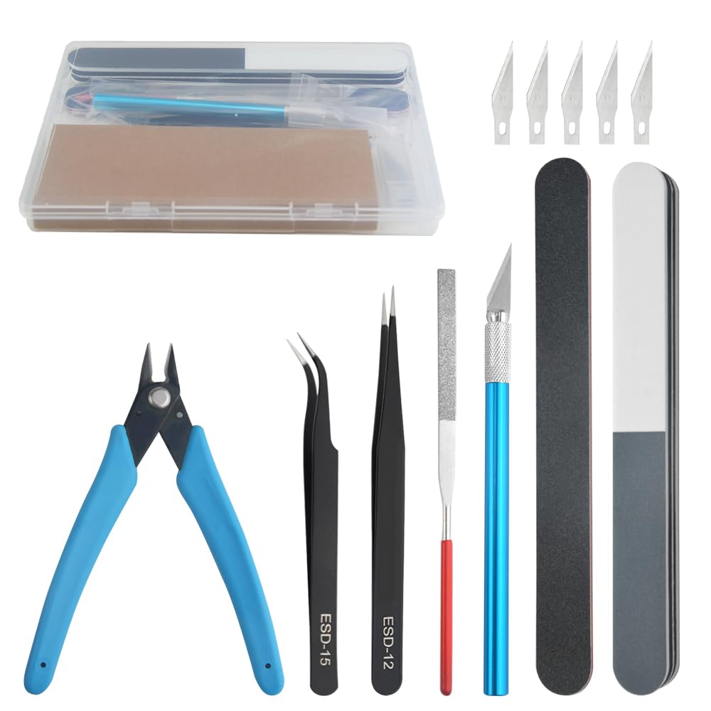 WMYCONGCONG 8 PCS Gundam Model Tools Kit Modeler Basic Tools Hobby Building Tools Kit for Buildings Cars Airplanes Model Assemble Building Repairing and Fixing