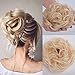 Stamped Glorious Real Human Bun Extensions Hair Pieces for Women Wedding Messy Hair Scrunchies Chignon Hairpiece Natural Hair for Women Kids Donut Updo Ponytail Hair Chignons (613), 2 Count