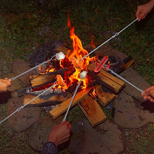 Begatter Marshmallow Roasting Sticks, Extendable Long Smores Sticks & Hot Dog Forks for Fire Pit