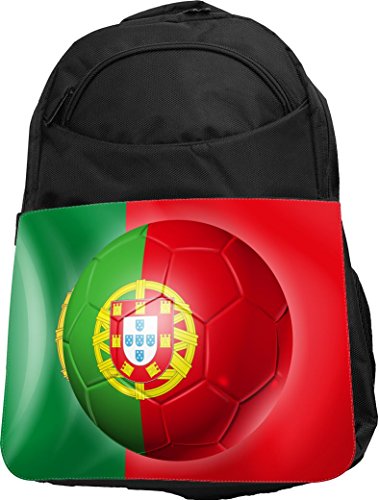 Rikki Knight UKBK Russia World Cup 2018 Portugal Football Soccer Flag Tech BackPack - Padded for Laptops & Tablets Ideal for School or College Bag BackPack