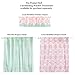 Mint Green and Coral Patchwork 3 Piece Baby Crib Bedding Set by The Peanut Shell