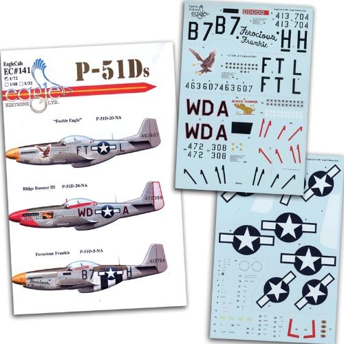 P-51D Mustang Aces #3: Eagleston, McKinnon, Hopkins (1/32 decals, EagleCals 32141)