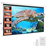 VEVOR Motorized Projector Screen, 120 inch 16:9 4K