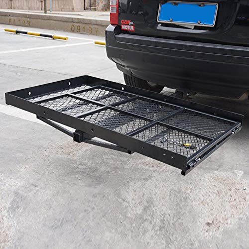 300kg Foldable Durable Hitch Mounted Wheel Chair Carrier Mobility Scooter Ramp Rack Baby Carriage Puller