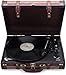 ClearClick Vintage Suitcase Turntable with Bluetooth & USB - Classic Wooden Retro Style