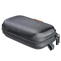 GLCON Rectangle Shaped Portable Protection Hard EVA Case,Mesh Inner Pocket,Zipper Enclosure Durable Exterior,Lightweight Universal Carrying Bag Wired/Bluetooth Headset Charger Change Purse (Black)