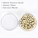 200Pcs Beads Silicone Aluminium Micro Nano Rings 3mm Lined For I Tip/Nano Hair Extensions Tool Beads (1 Bottle, Blonde Color)