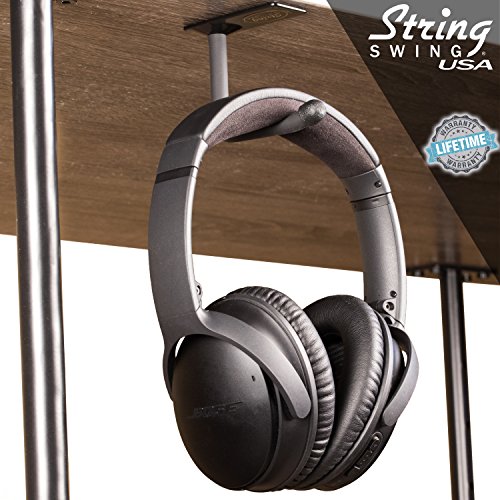 image for String Swing Adhesive Headphone Hanger Stick-On Hook Headset Holder Ac