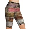 Inaayayi Hoge taille Yoga Shorts metselwerk textuur oude bakstenen stenen stenen metselwerk vrouwen fiets shorts yoga…