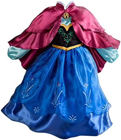Girls Frozen Snow Romance Long-Sleeved Snowflake Snow Princess Dress Blue