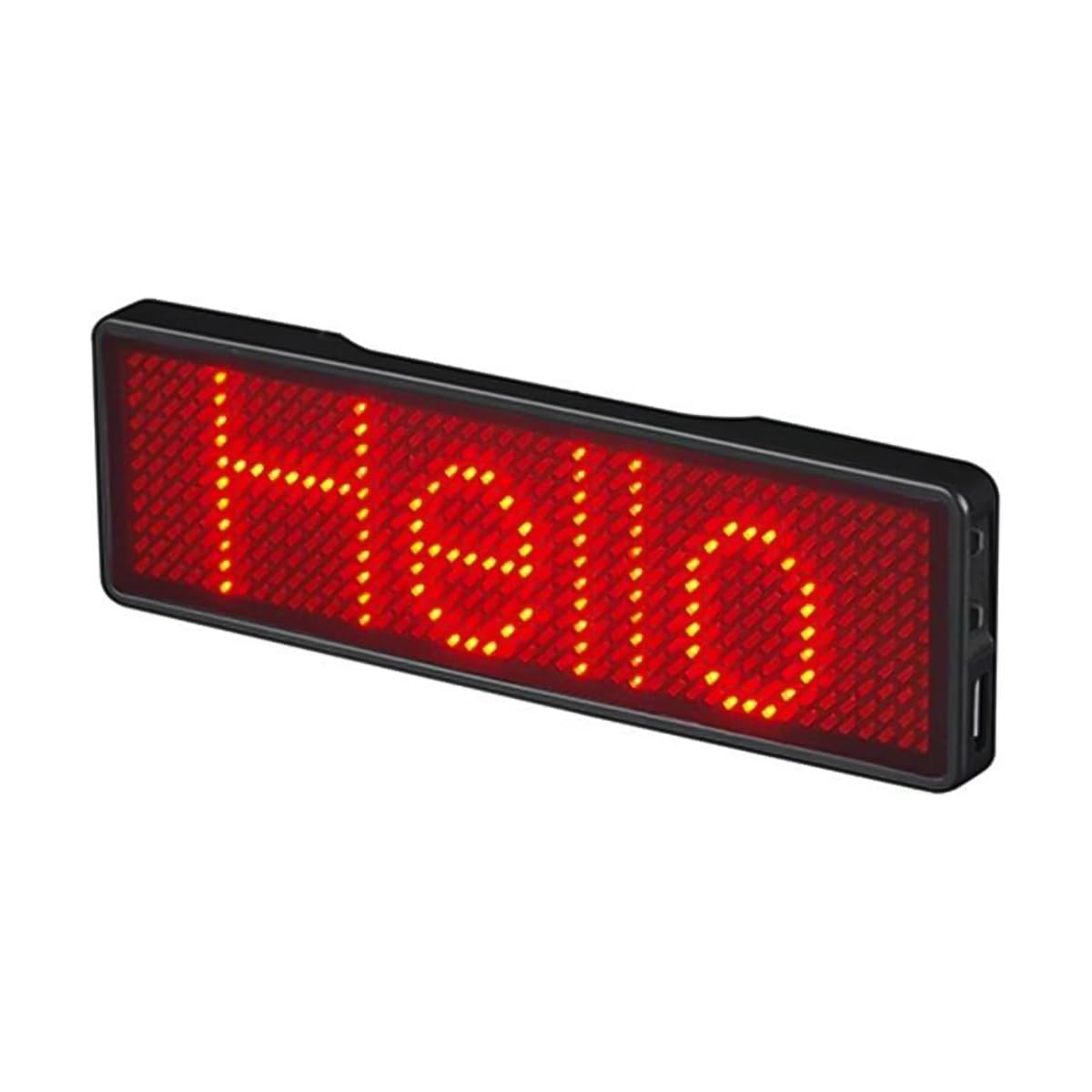 DollaTek Wireless LED Rechargeable Name Plate Card DIY Programmable Scrolling Message Board Mini LED Display for Shopping Malls Party Hotel - Red