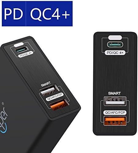 3 port USB Type C Charger 75W 5V-20V Power Delivery PD QC 4+ Charger Station for New Macbook,DELL,HUAWEI,ASUS,ACER, IOS, Android, Like iPhone, Galaxy