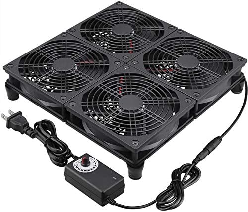 GDSTIME Rounter TV Box Cooling Fan with Speed Control, 182CFM Big Airflow Cooling for ASUS GT/RT-AC5300, Router TV Box Cooling Frame