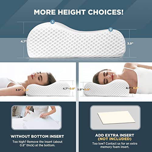Osteo Adjustable Memory Foam Pillow with 6 Available Height, No Smell