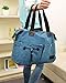 Lonson Unisex Large Capacity Multiple-pockets Shoulder Bag with Removable Strap Blue One Size