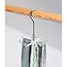 InterDesign Zia Tie and Belt Closet Organizer Hanger, Chrome/Clear