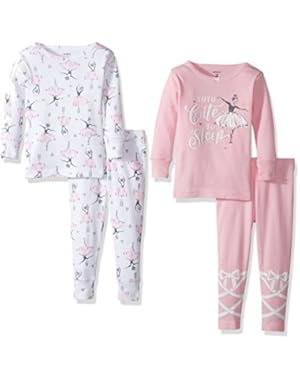 Girls' 4 Piece Ballerina PJ Set