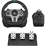 PXN PC Steering Wheel, V9 Universal Usb Car Sim 270/900 Degree Race Steering Wheel with 3-Pedals and Shifter Bundle for PC, X