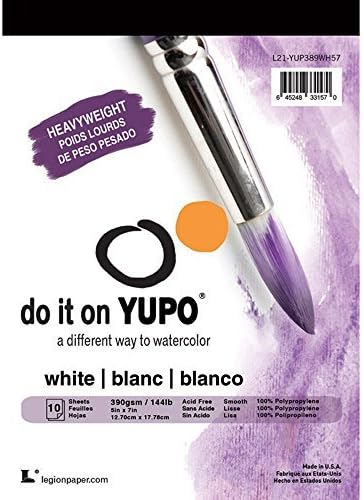 Yupo Heavyweight Paper Pad White 5 Inch x 7 Inch Size 10 Sheets by Yupo