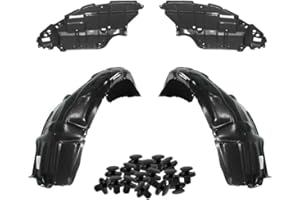 Parts N Go 2007-2009 Camry Fender Liner & Undercover Set with Clips Front Driver & Passenger Side Left Right TO1228134 TO1228135 TO1250122 TO1251122 5144206050 5144106060 5387606060 5387506060