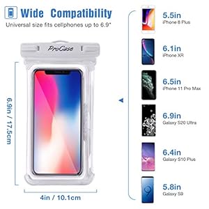 Schnorchelmasken 51AC4A%2BHaNL. SS300 Geben Sie Ihr Modell ein, um sicherzustellen, dass dieser Artikel passt.
2 Stücke Universal wasserdichte Handyhülle,Trockenbeutel, passt auf alle Smartphones bis 6,9 Zoll Diagonale (Bestimmte große Bildschirmtelefone müssen Schutzhülle entfernen); Kreditkart, Geldbröse, Geld Trockentasche für Strandaktivität, Angeln, Schwimmen, Bootfahren, Kajak, Schnorcheln und Wasserparkaktivität.
Kompatibel mit Geräten bis zu 85x170mm (durchsichtiges Fenster 82x162mm); Kommt mit einem Umhängeband für bequemes Tragen