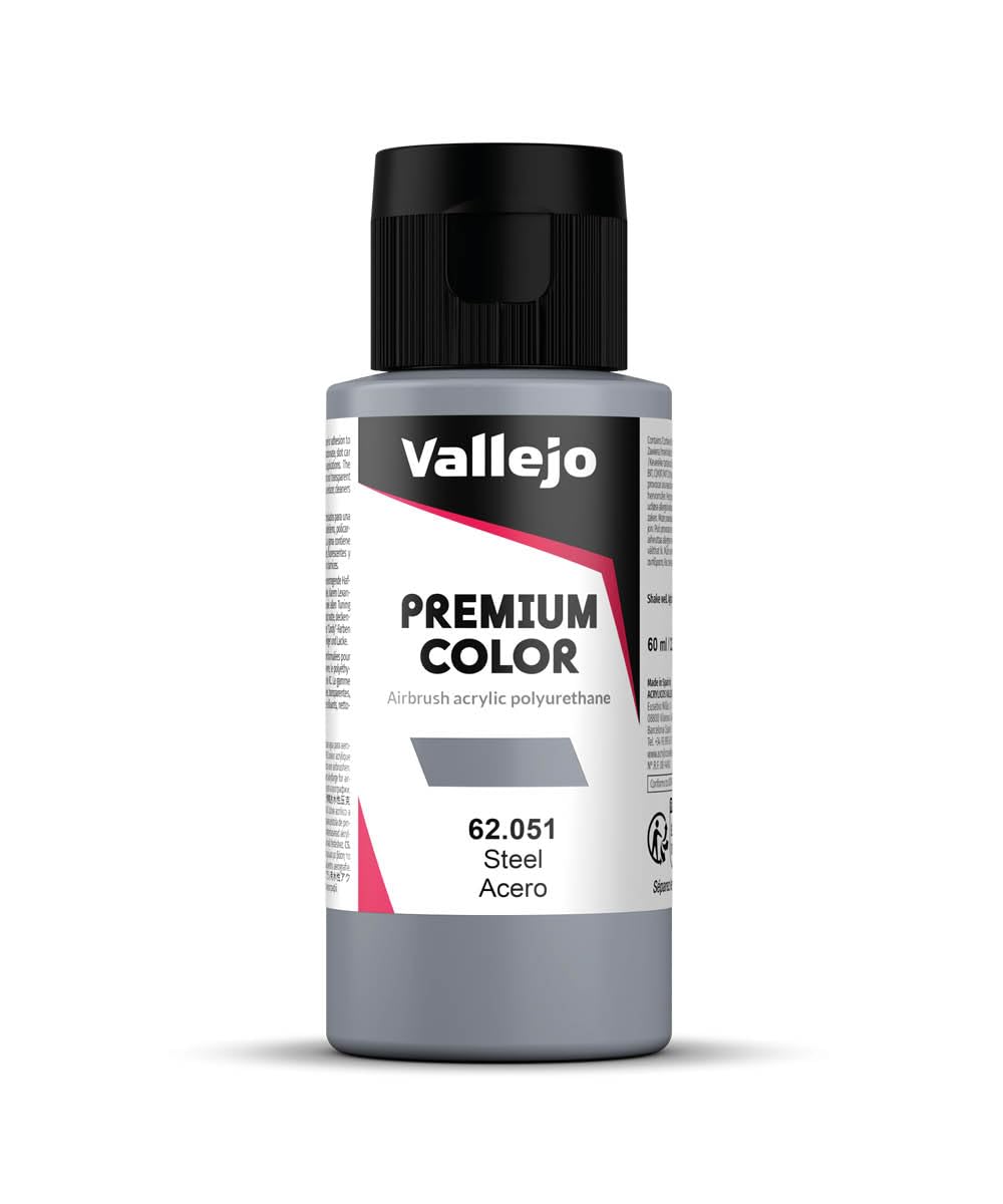 Vallejo Premium Color 60 ml Paint - Steel