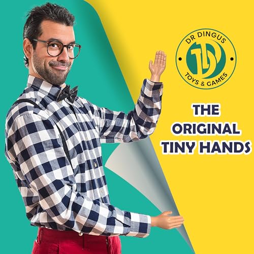 DR DINGUS Tiny Hands (1 Pair - Original) - Original Little Small Mini Hand Stick Puppet - Make Anyone Laugh - Pocket Sized Hilarity and Big Laughs - TikTok Famous - Friend & Family Fun