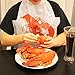 Fit Meal Prep [50 Pack] Disposable 20 Inch Adult Poly Lobster Bibs to Protect Clothes, for Crab Feasts, Seafood Restaurants, Crawfish Parties and Special Events