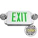 eTopLighting 6 Packs of LED Green Exit Sign Emergency Light Combo with Battery Back-Up, EL2BG-6